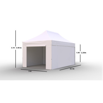 Tirdzniecības telts 3x4,5 Balta Zeltpro TITAN